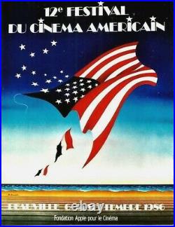 Original vintage poster AMERICAN FILM FESTIVAL DEAUVILLE 1986