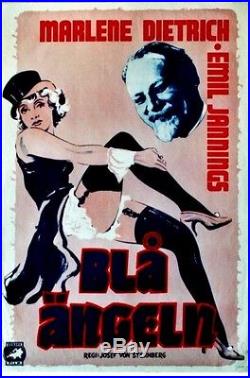 Original vintage poster BLUE ANGEL FILM M. Dietrich 1930