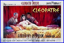 Original vintage poster CLEOPATRA FILM ELIZABETH TAYLOR 1963 Huge