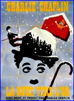 Original vintage poster GOLD RUSH CHARLIE CHAPLIN MOVIE 1964