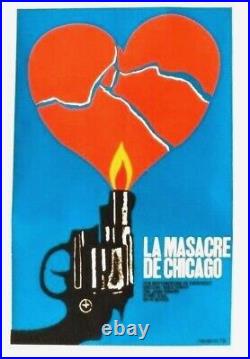 Original vintage poster LA MASACRE DE CHICAGO MOVIE CUBA 1972