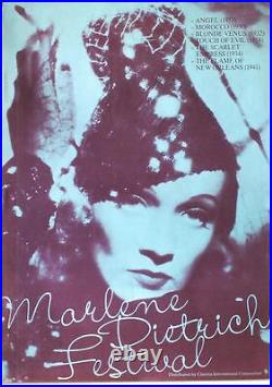 Original vintage poster MARLENE DIETRICH FILM FESTIVAL c. 1970