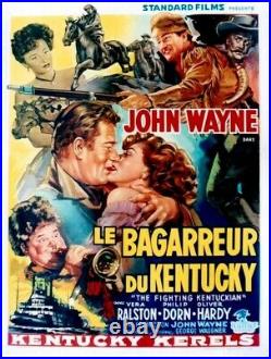Original vintage poster THE FIGHTING KENTUCKIAN JOHN WAYNE c. 1950