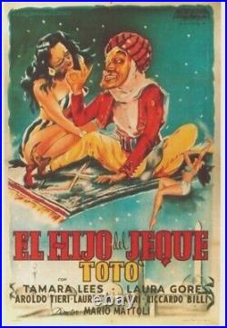 Original vintage poster THE SON OF THE SHEIK TOTO FILM 1950