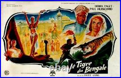Original vintage poster THE TIGER OF ESCHNAPUR FILM 1959