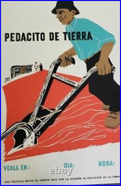 PEDACITO DE TIERRA by TUFINO / PUERTO RICO ART VINTAGE DIVEDCO SILKSCREEN POSTER