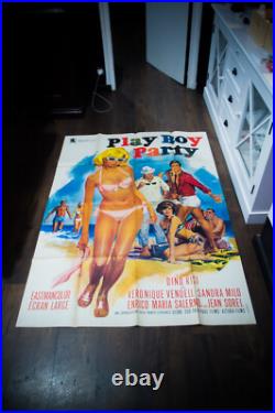 PLAYBOY PARTY? Large French Grande Vintage Movie Poster Original 1965