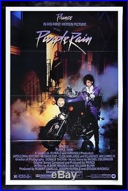PURPLE RAIN CineMasterpieces ORIGINAL VINTAGE MOVIE POSTER PRINCE NM-M 1984