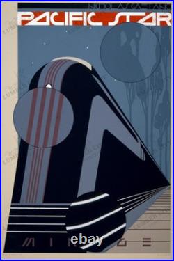 Pacific Star Train by Nicholas Gaetano 1981 Art Deco Poster Print Retro