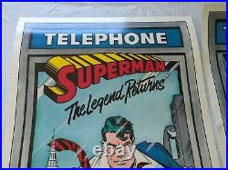 Pair Of Vintage 1988 Superman The Legend Returns 2-sided Movie Posters, 18 X37