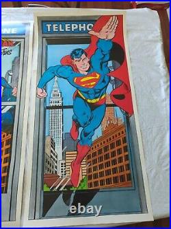 Pair Of Vintage 1988 Superman The Legend Returns 2-sided Movie Posters, 18 X37