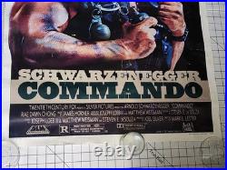 Poster 1985 Commando Arnold Schwarzenegger super rare original vintage 1 sheet