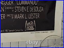 Poster 1985 Commando Arnold Schwarzenegger super rare original vintage 1 sheet