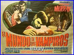 Poster Horror Movie World Of Vampires Mexico Full Sheet Vintage 1961 COA