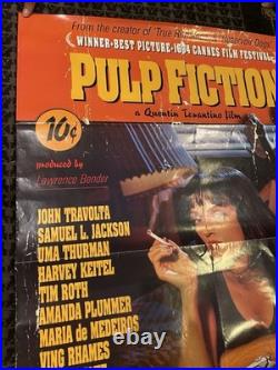 Pulp Fiction Original Movie Poster Tarantino Uma Thurman Vintage