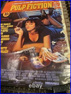 Pulp Fiction Original Movie Poster Tarantino Uma Thurman Vintage