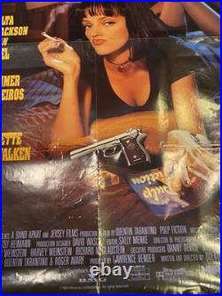 Pulp Fiction Original Movie Poster Tarantino Uma Thurman Vintage