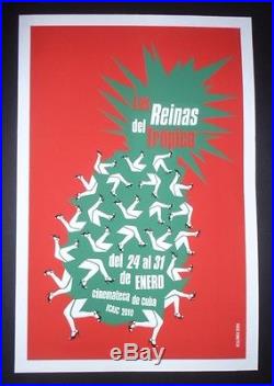 QUEENS OF THE TROPICS Cuban Silkscreen Movie Festival Poster / CUBA MEXICO Dance