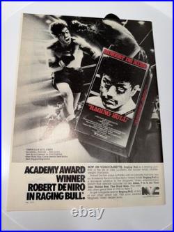 RAGING BULL Deniro Scorsese LaMotta Boxing Movie Vintage Print Ad Wall Art