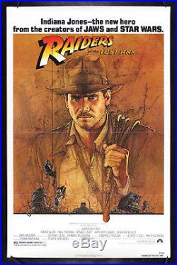 RAIDERS OF THE LOST ARK CineMasterpieces ORIGINAL VINTAGE MOVIE POSTER 1981