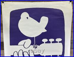 RARE 1969 ORIGINAL WOODSTOCK ARNOLD SKOLNICK Iconic Framed Concert Movie Poster