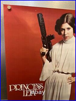 RARE Factors Star Wars Princess Leia Poster 1977 20 x 28 Vintage Nice Piece