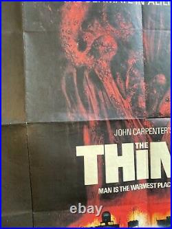 RARE John Carpenter's THE THING original vintage UK Cinema QUAD POSTER 1981