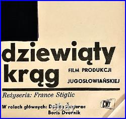 RARE Original Vintage FRANCISZEK STAROWIEYSKI Polish Film Poster Dziewiaty Krag