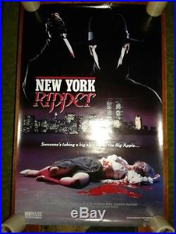 RARE The New York Ripper Vintage Horror Movie Poster Lucio Fulci BANNED IN UK