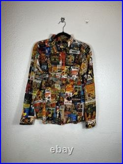 RARE Unbreakable Evolution Collage Vintage Movie Posters Print Blouse Medium