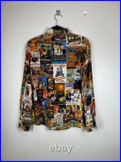 RARE Unbreakable Evolution Collage Vintage Movie Posters Print Blouse Medium