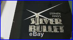 RARE VINTAGE 1985 Stephen King's SILVER BULLET Large Mylar Adv Lightbox Poster
