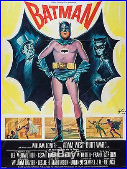 RARE VINTAGE BATMAN MOVIE Poster Print on GIANT CANVAS! 1966 Adam West