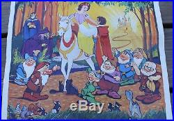 RARE Vintage 1973 Walt Disney Snow White French Dutch Movie Original Poster