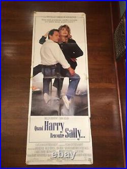 RARE! Vintage 1980s When Harry Met Sally Movie Poster From France Meg Ryan