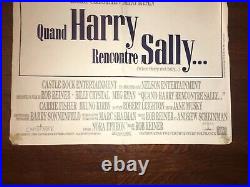RARE! Vintage 1980s When Harry Met Sally Movie Poster From France Meg Ryan