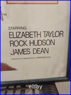 RARE Vintage James Dean ORIGINAL Movie Poster GIANT Warner Bros 20 x 28 (COA)