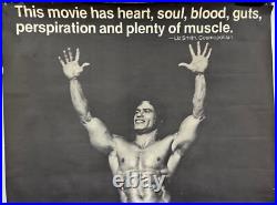 RARE! Vintage ORIGINAL 1977 PUMPING IRON ARNOLD SCHWARZENEGGER Movie Poster