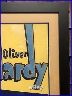 RARE Vintage Stan Laurel and Oliver Hardy Chump at Oxford Framed Movie Poster