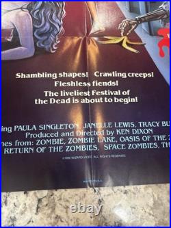 RARE Vintage ZOMBIETHON Video Promo Poster Slasher Horror Splatter Gore Zombies
