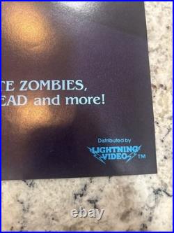 RARE Vintage ZOMBIETHON Video Promo Poster Slasher Horror Splatter Gore Zombies