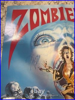RARE Vintage ZOMBIETHON Video Promo Poster Slasher Horror Splatter Gore Zombies