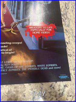RARE Vintage ZOMBIETHON Video Promo Poster Slasher Horror Splatter Gore Zombies