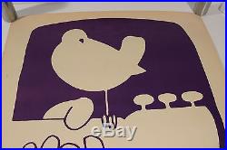 RARE Vintage woodstock music movie promotion poster. Purple dove guitar