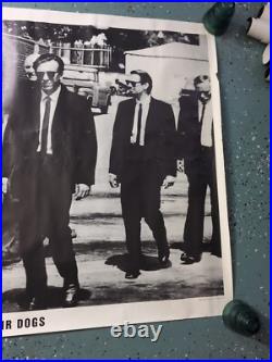RARE! XL Vintage Reservoir Dogs Black & White Movie Poster 54x38, Printed in UK