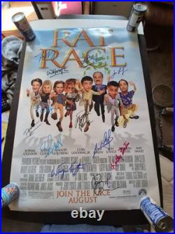 RAT RACE-JOHN CLEESE CAST SIGNED-THE MOVIE POSTER-vintage-withCOA ekim