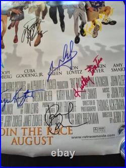 RAT RACE-JOHN CLEESE CAST SIGNED-THE MOVIE POSTER-vintage-withCOA ekim
