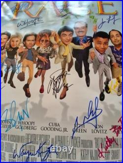 RAT RACE-JOHN CLEESE CAST SIGNED-THE MOVIE POSTER-vintage-withCOA ekim