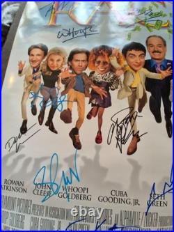RAT RACE-JOHN CLEESE CAST SIGNED-THE MOVIE POSTER-vintage-withCOA ekim