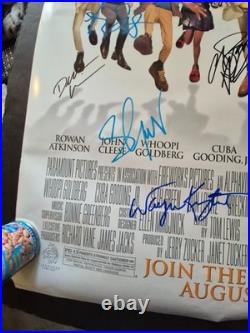 RAT RACE-JOHN CLEESE CAST SIGNED-THE MOVIE POSTER-vintage-withCOA ekim